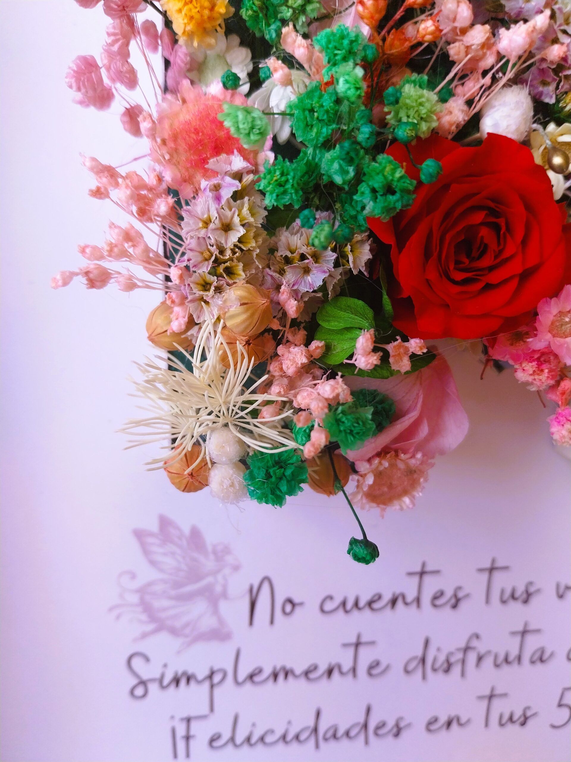 Cuadro con letra de flores 5 Cuadro con letra de flores 5