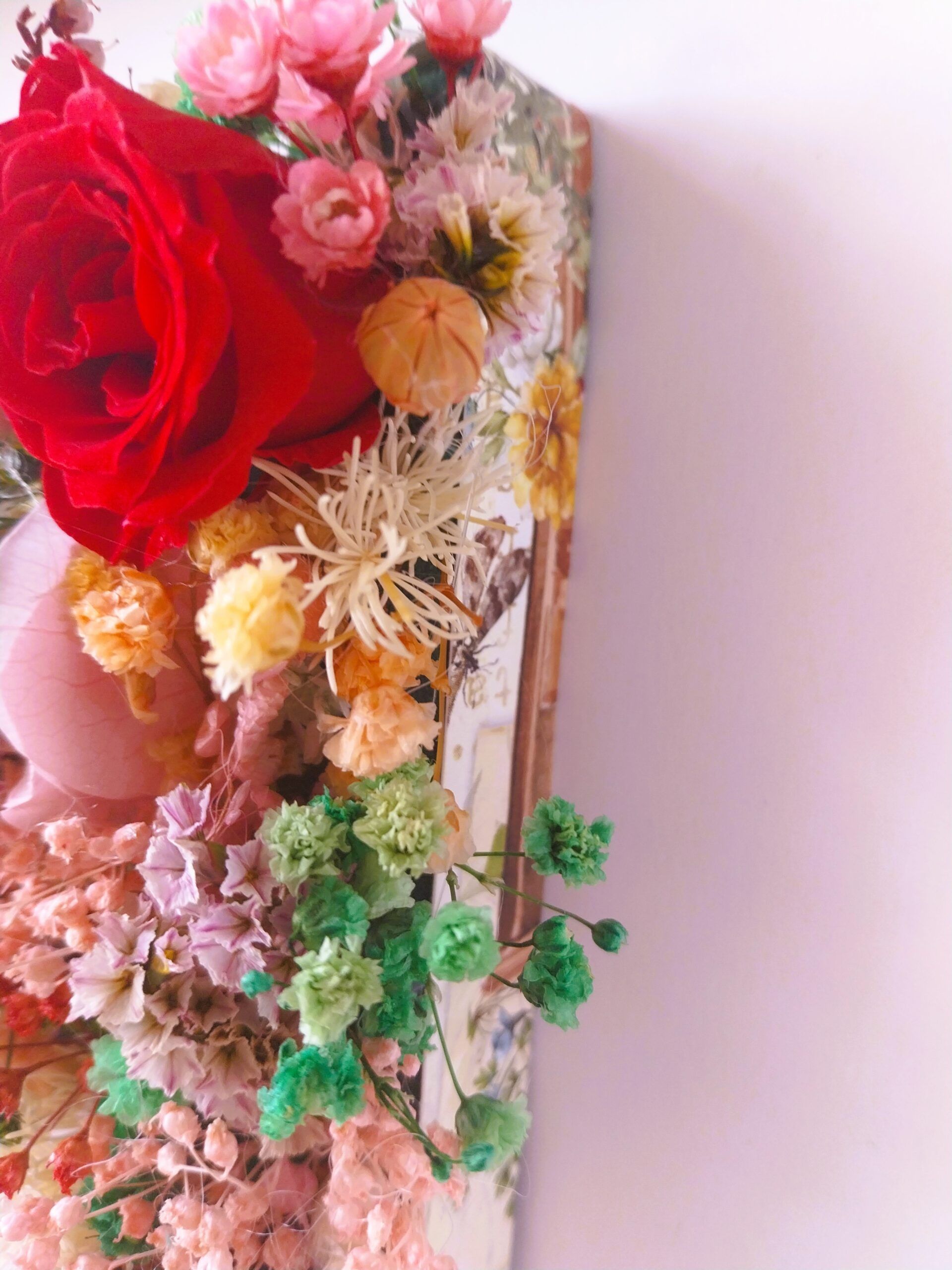 Cuadro de flores con letras Cuadro de flores con letras