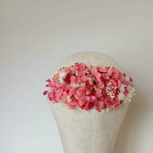 Tocado Trasero flores Preservadas