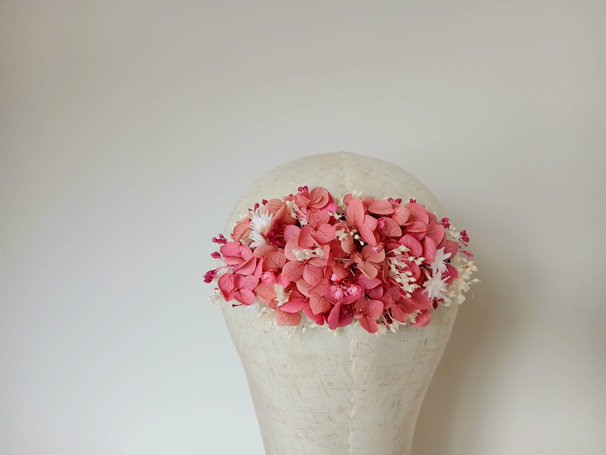 Tocado Trasero flores Preservadas